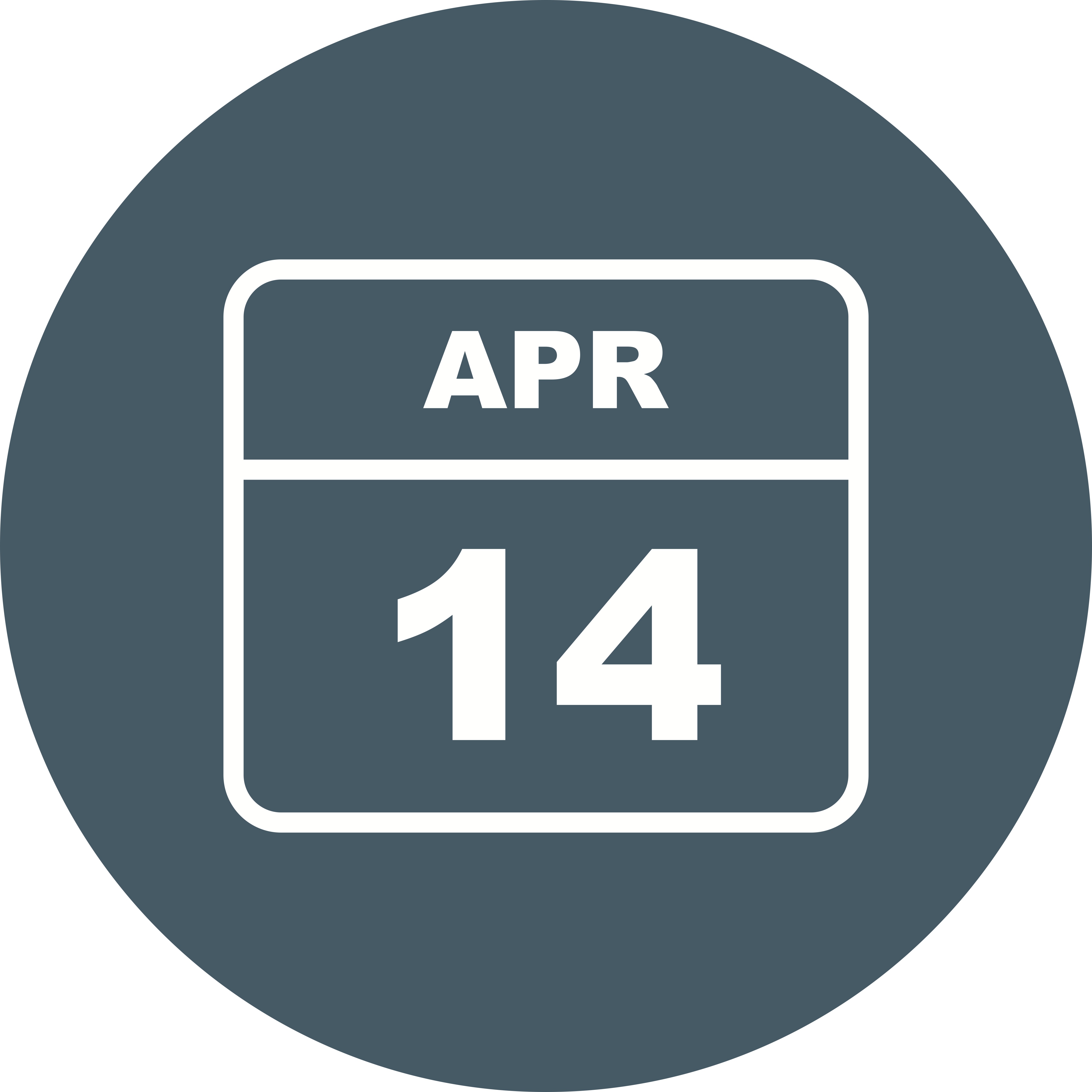 April 14th Date on a Single Day Calendar 508065 Vector Art at Vecteezy