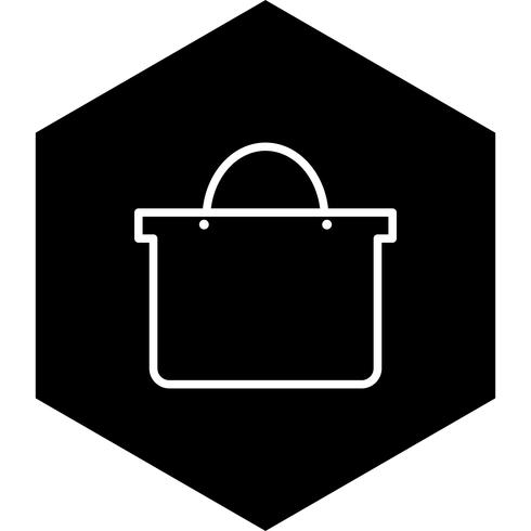 Diseño del icono del bolso de compras vector