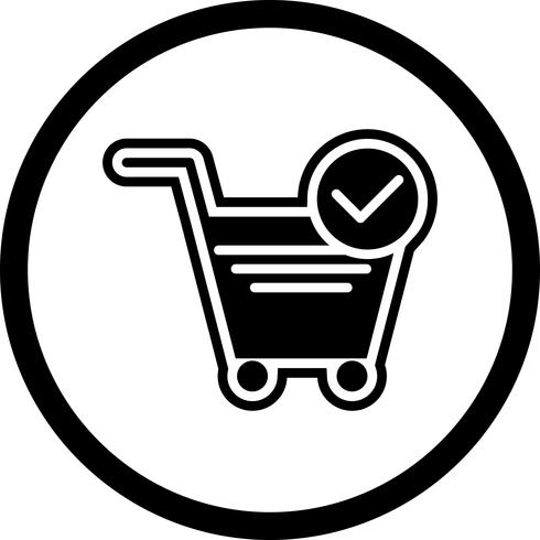 Verified Cart Items Icon Design vector