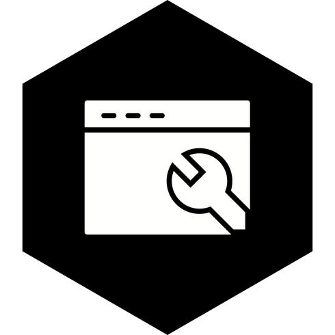 Browser Settings Icon Design vector