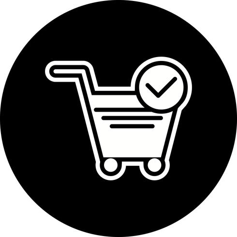 Verified Cart Items Icon Design vector