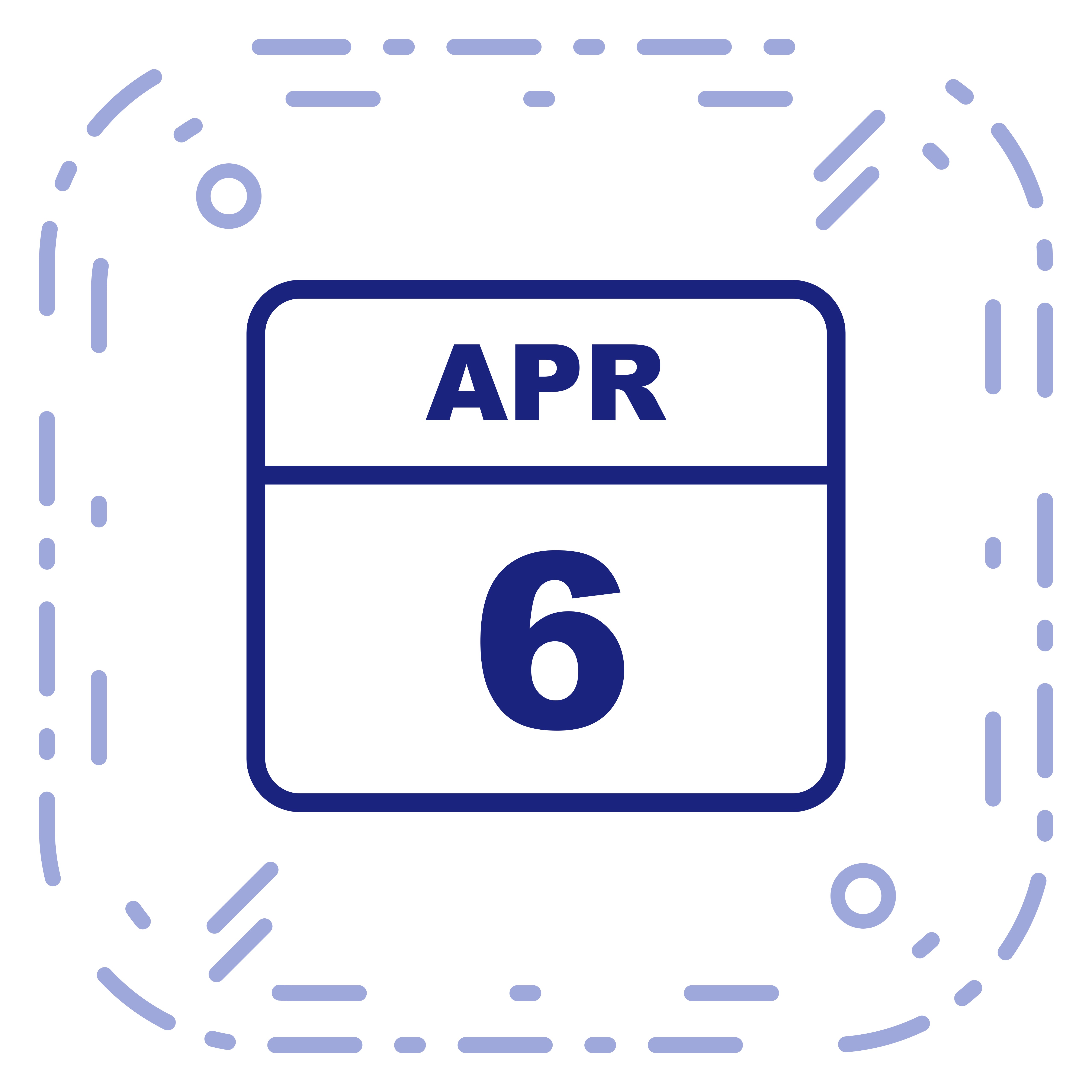 April 6th Date on a Single Day Calendar 508442 Vector Art at Vecteezy