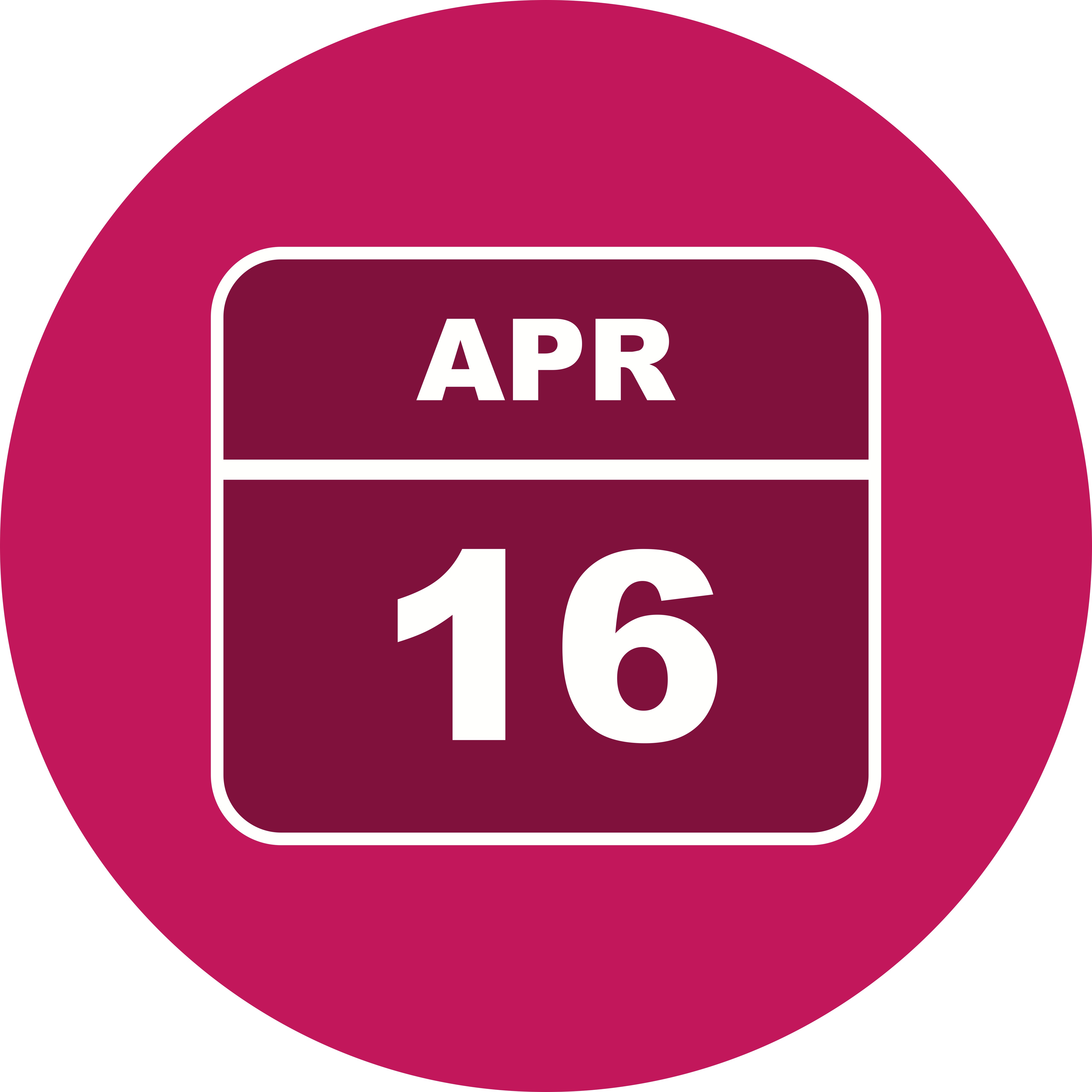 April 16th Date on a Single Day Calendar 508490 Vector Art at Vecteezy
