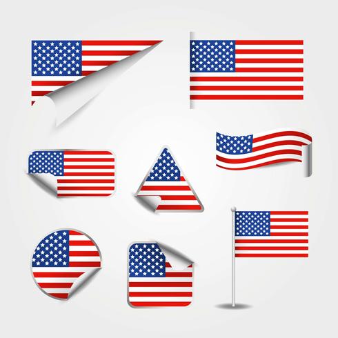 Bandera americana vector