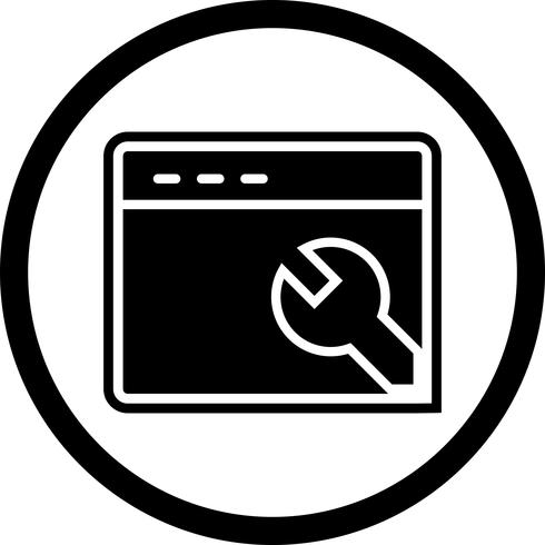 Browser Settings Icon Design vector