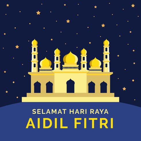 Selamat Hari Raya Aidil Fitri Vector