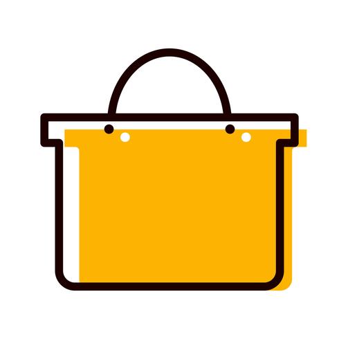 Diseño del icono del bolso de compras vector