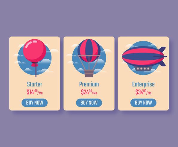 Pricing Table vector