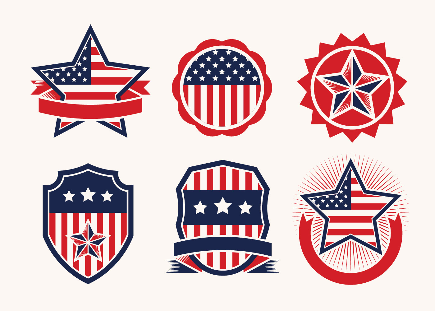 American Flag in Badge Vector 508866 Vector Art at Vecteezy