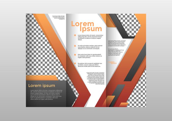 Orange Brochure Template Vector