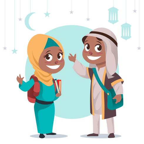 Muslim Children  vector