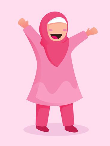 Cute Muslim Children	 vector