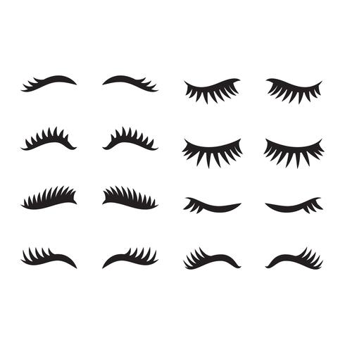 eyelashes clipart set vector