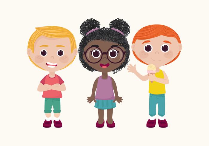 Vector Children Character Set