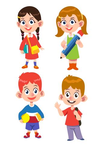 Children Character Set vector