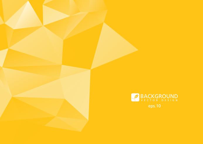 Yellow abstract geometric rumpled triangular low poly style vector illustration graphic background