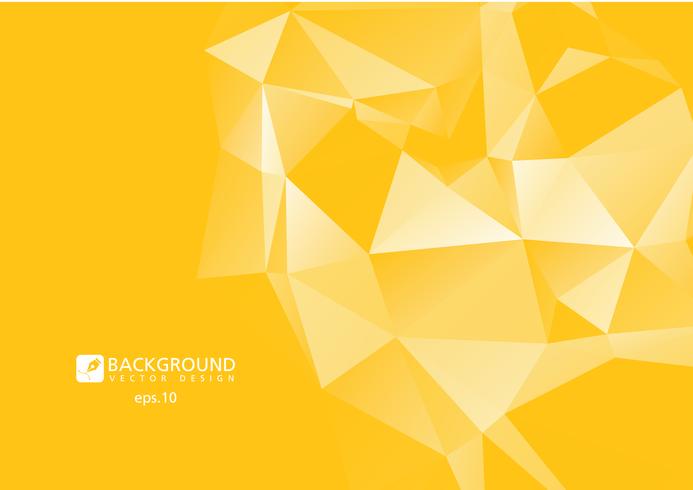 Yellow abstract geometric rumpled triangular low poly style vector illustration graphic background