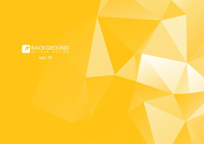 Yellow abstract geometric rumpled triangular low poly style vector illustration graphic background