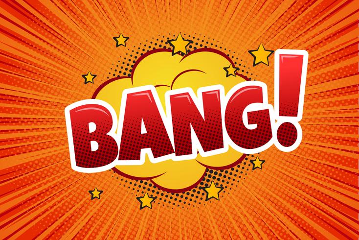 Bang Comic Speech Bubble, Cartoon. - Vector