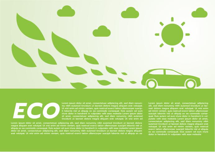 ECO car concept.vector vector