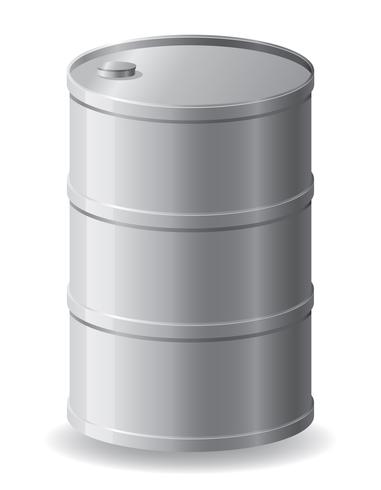 metallic barrel vector illustration