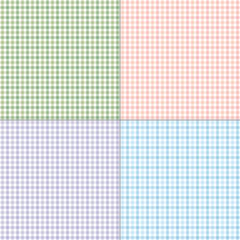 pastel twill gingham plaid patterns vector