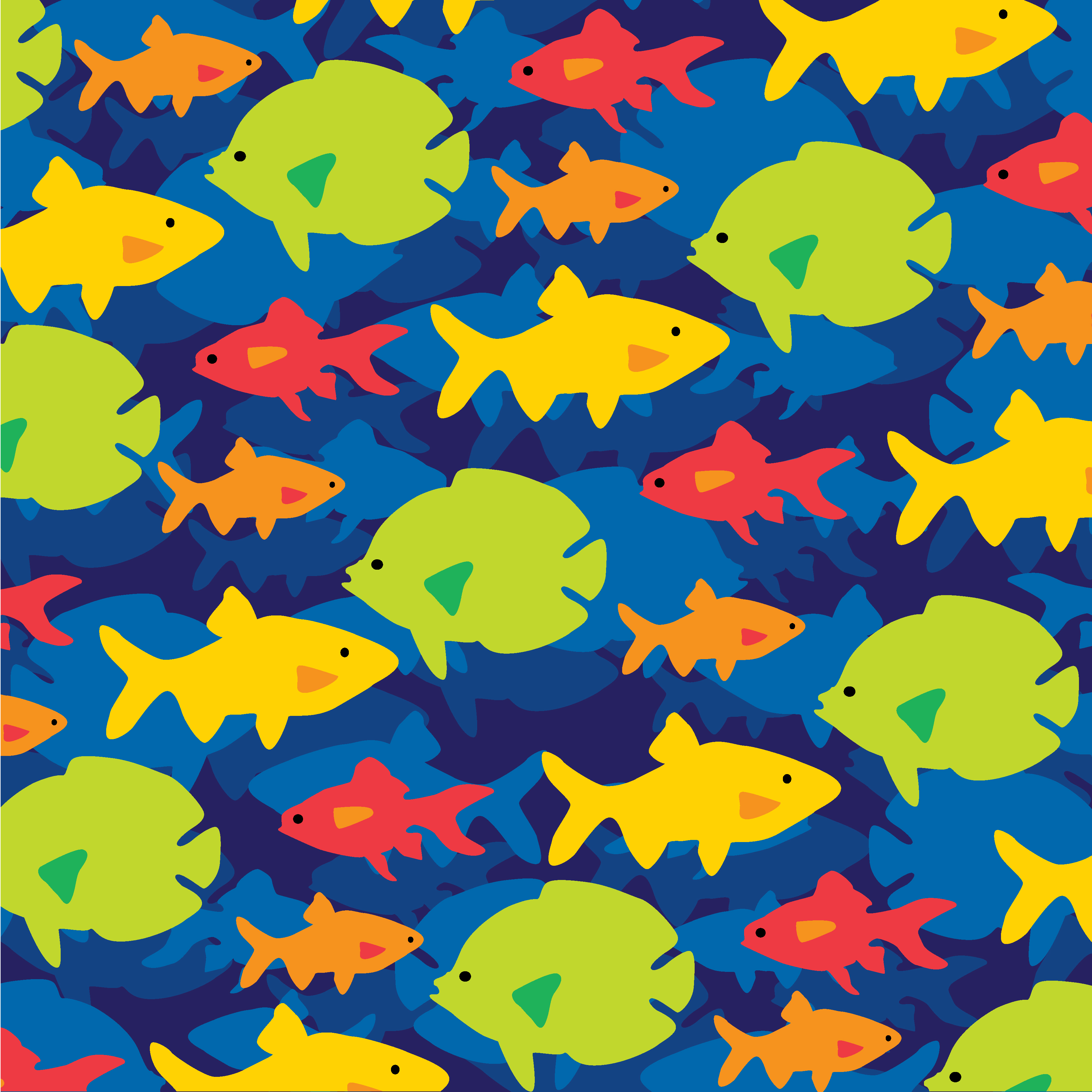 overlapping fish pattern on blue background 509216 Vector Art at Vecteezy