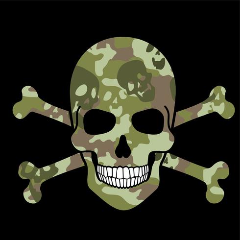 aggressive emblem with skull vector