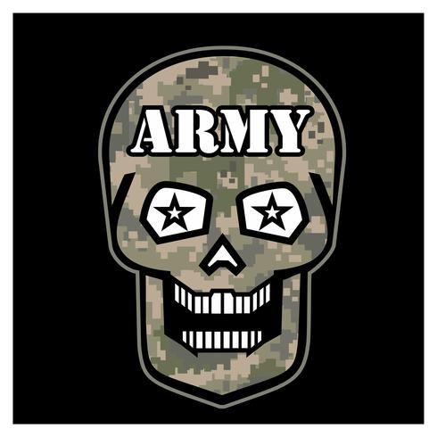 aggressive emblem with skull vector