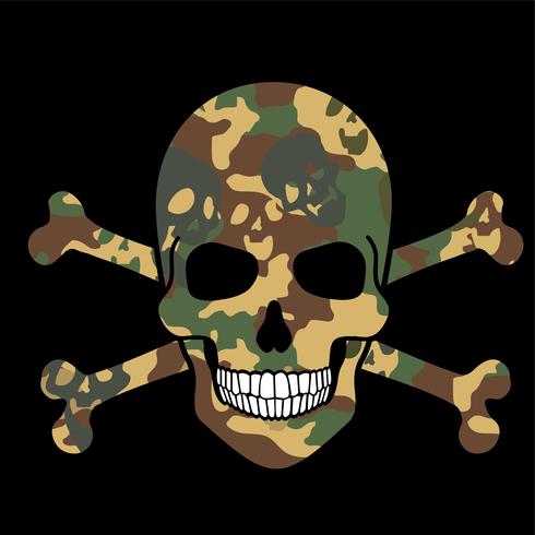 aggressive emblem with skull vector