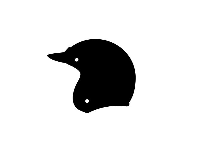 Biker's helmet vector logo design template.