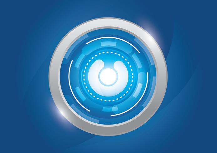 technology circle effect light abstract background vector