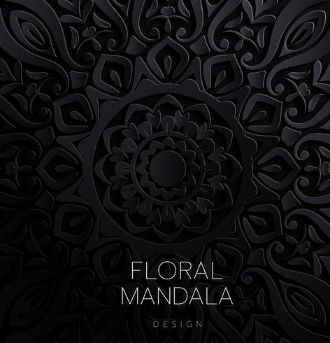 Elegant Save The Date card design. Vintage floral invitation card template. Luxury swirl mandala greeting vector