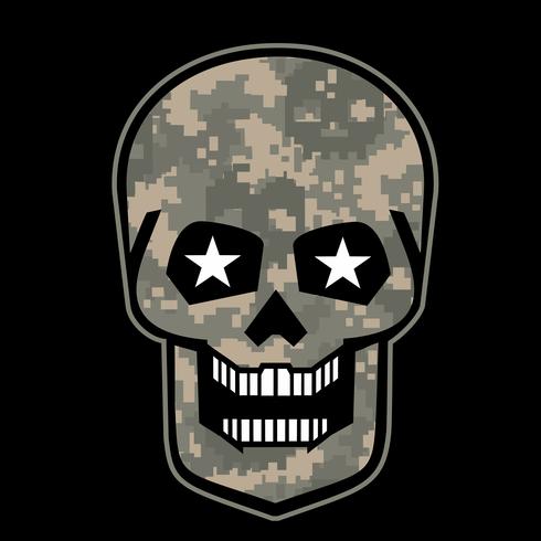 aggressive emblem with skull vector