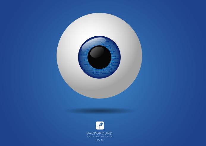 Digital eye symbol icon. vector illustration