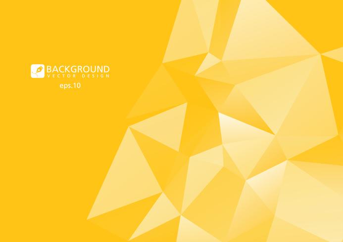 Yellow abstract geometric rumpled triangular low poly style vector illustration graphic background