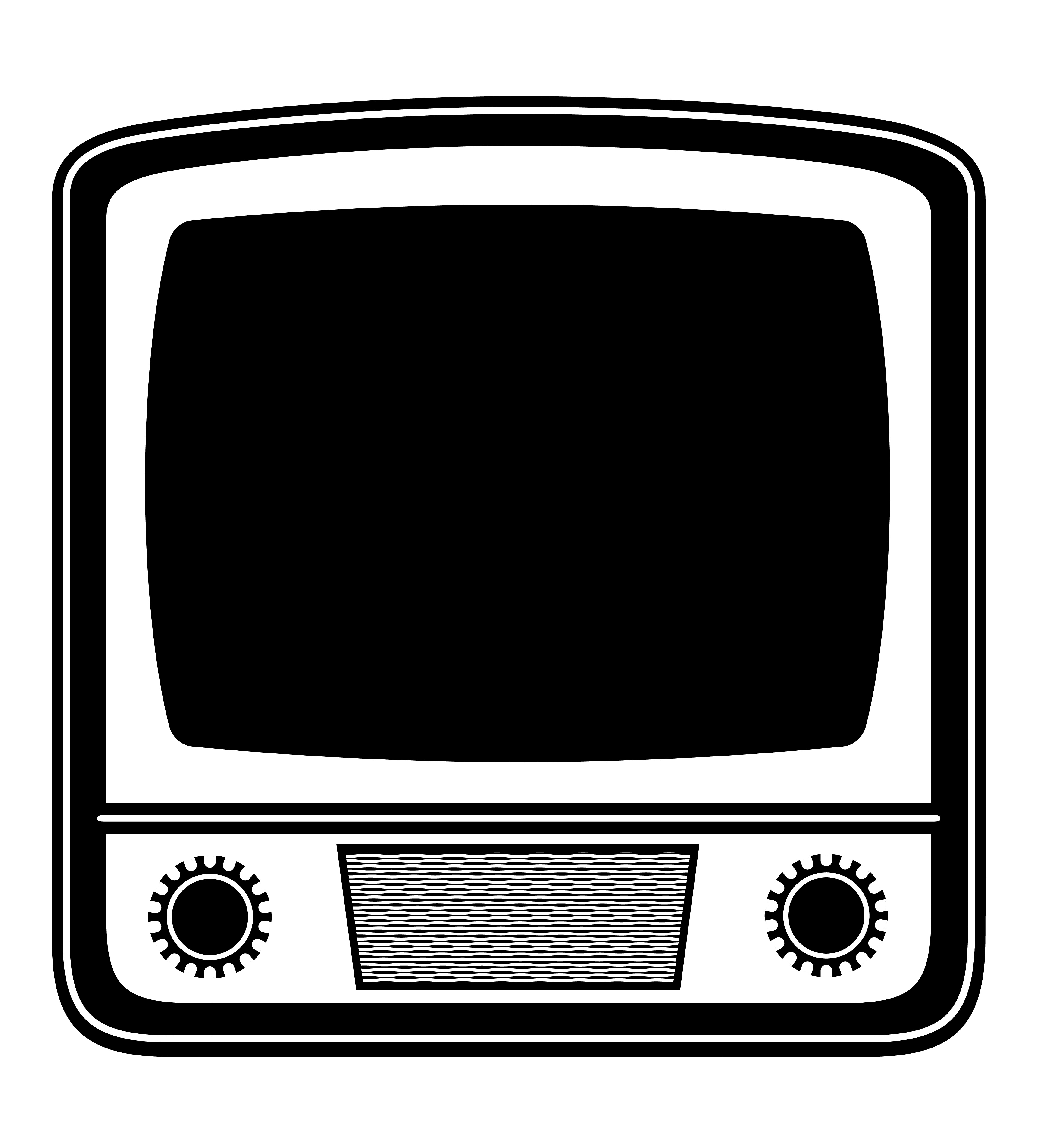 tv old retro vintage icon stock vector illustration black outline