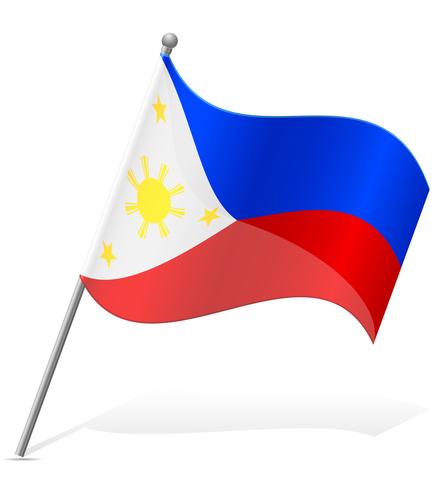 Bandera de Filipinas ilustración vectorial vector