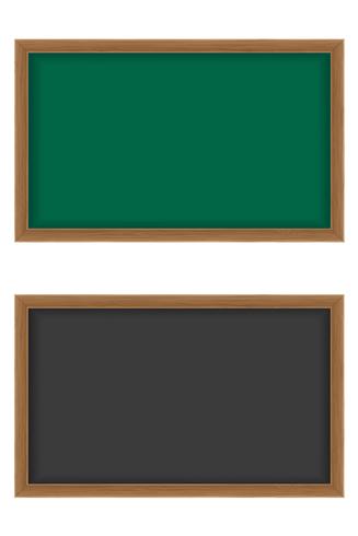 wooden school board for writing chalk vector illustration
