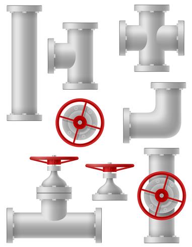 Tubos metálicos de la industria ilustración vectorial vector