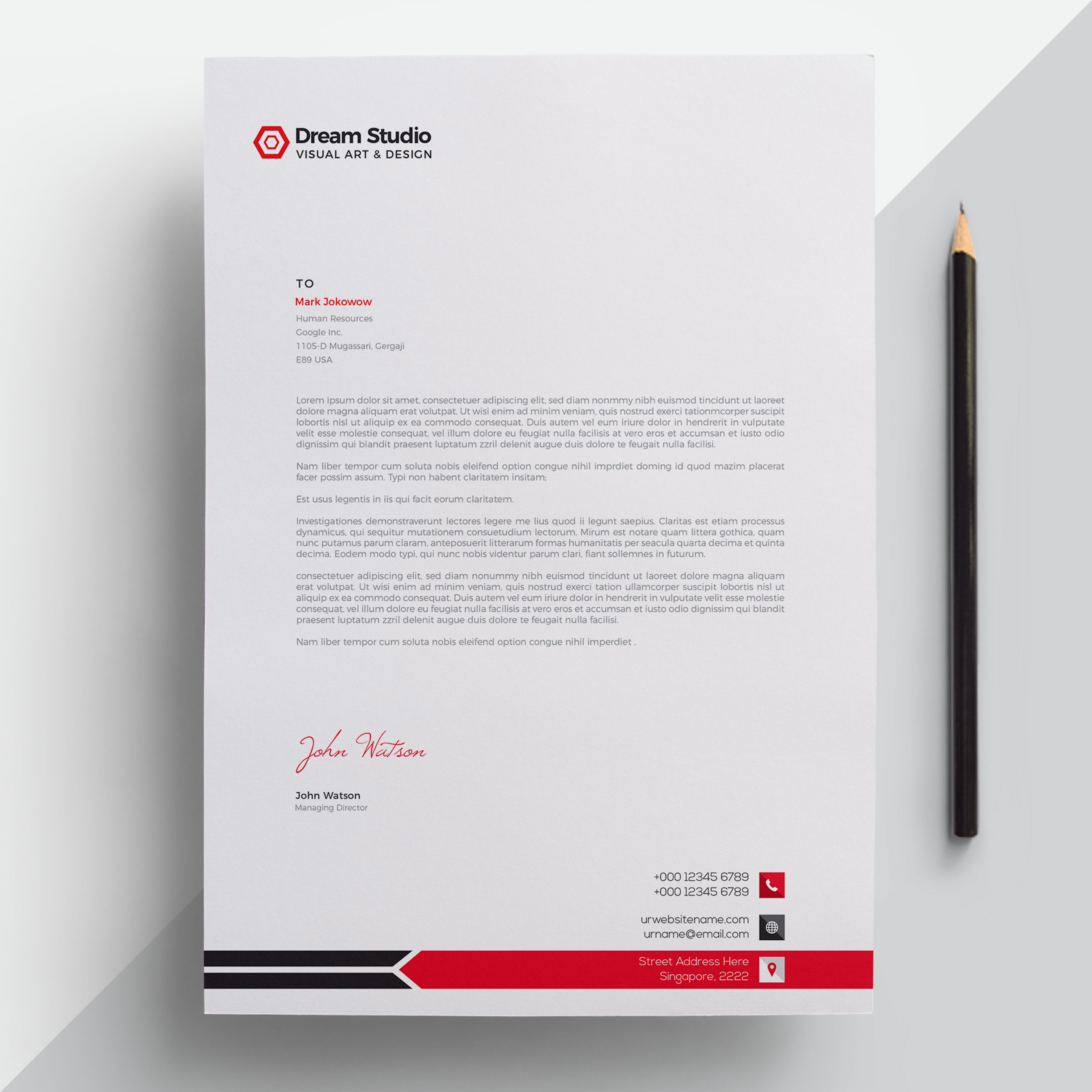 Modern company letterhead - Download Free Vectors, Clipart Graphics