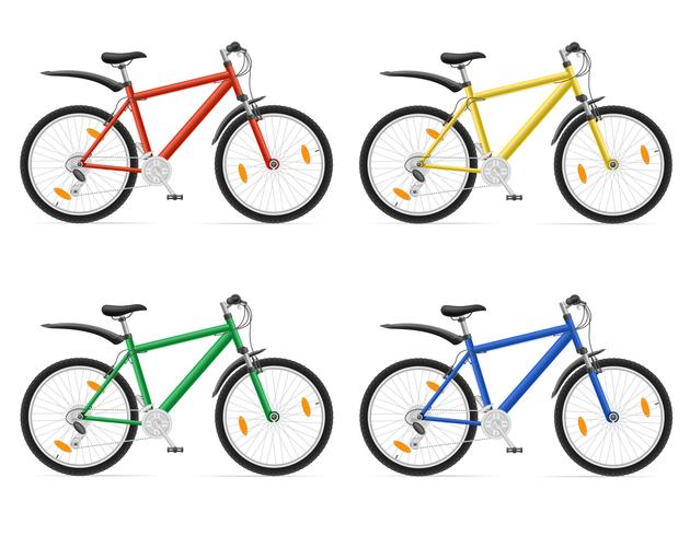 bicicletas de montaña con cambio de marcha ilustración vectorial vector