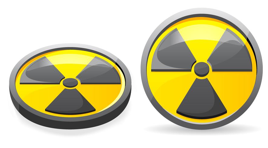 an emblem is a sign of radiation vector illustration