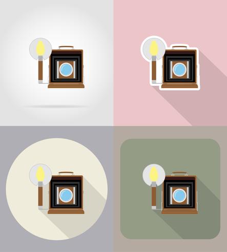 Old Retro Vintage Photo Camera Flat Icons Vector Illustration Download Free Vectors Clipart Graphics Vector Art