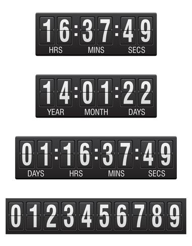 scoreboard countdown timer vector illustration