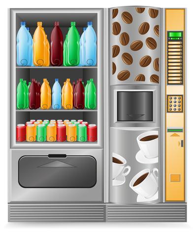 vending coffee and water is a machine vector