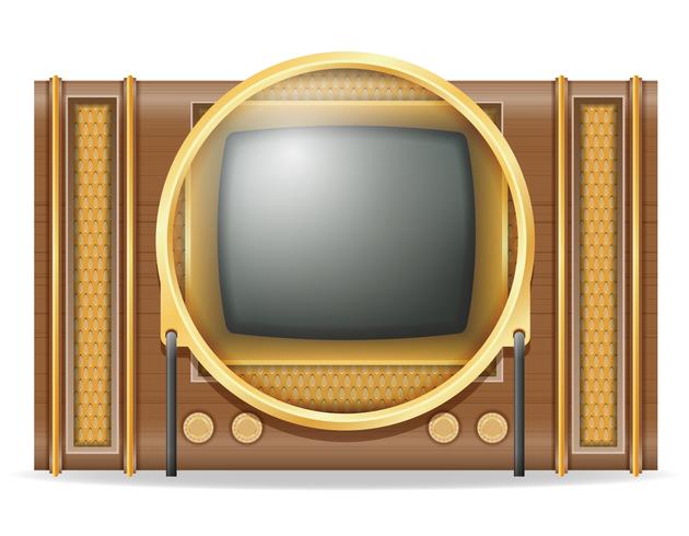 tv old retro vintage icon stock vector illustration