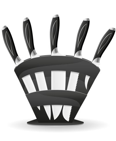 knife set for the kitchen vector illustration