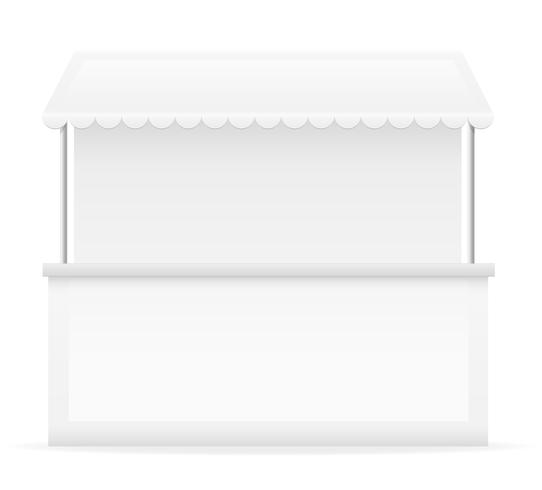 white stall vector illustration