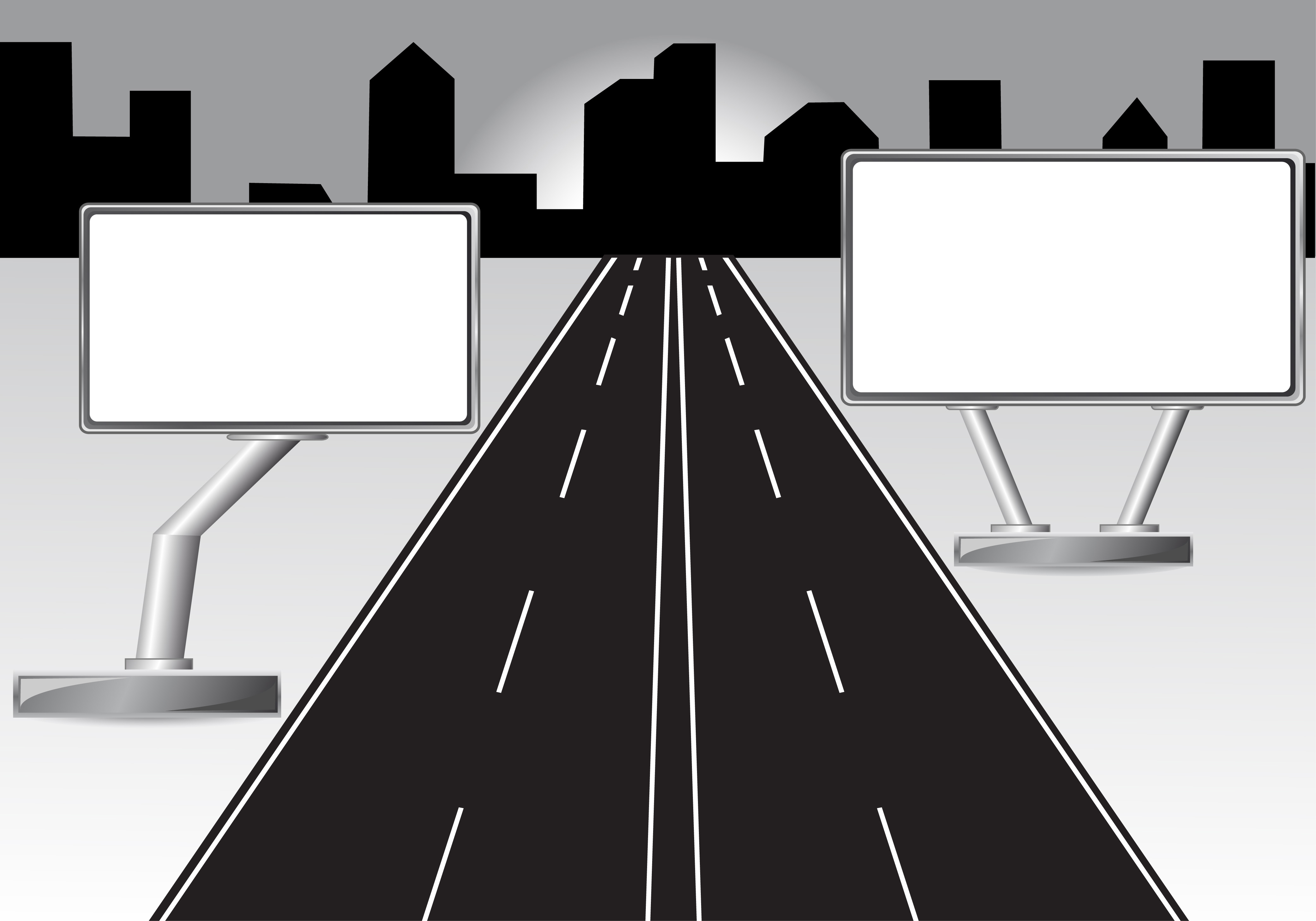Download road and billboard 509773 Vector Art at Vecteezy